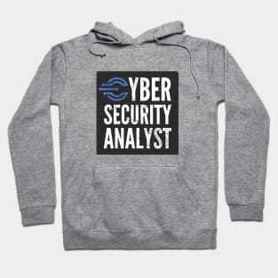 Cyber Security Analyst Black Background Circuits Hoodie